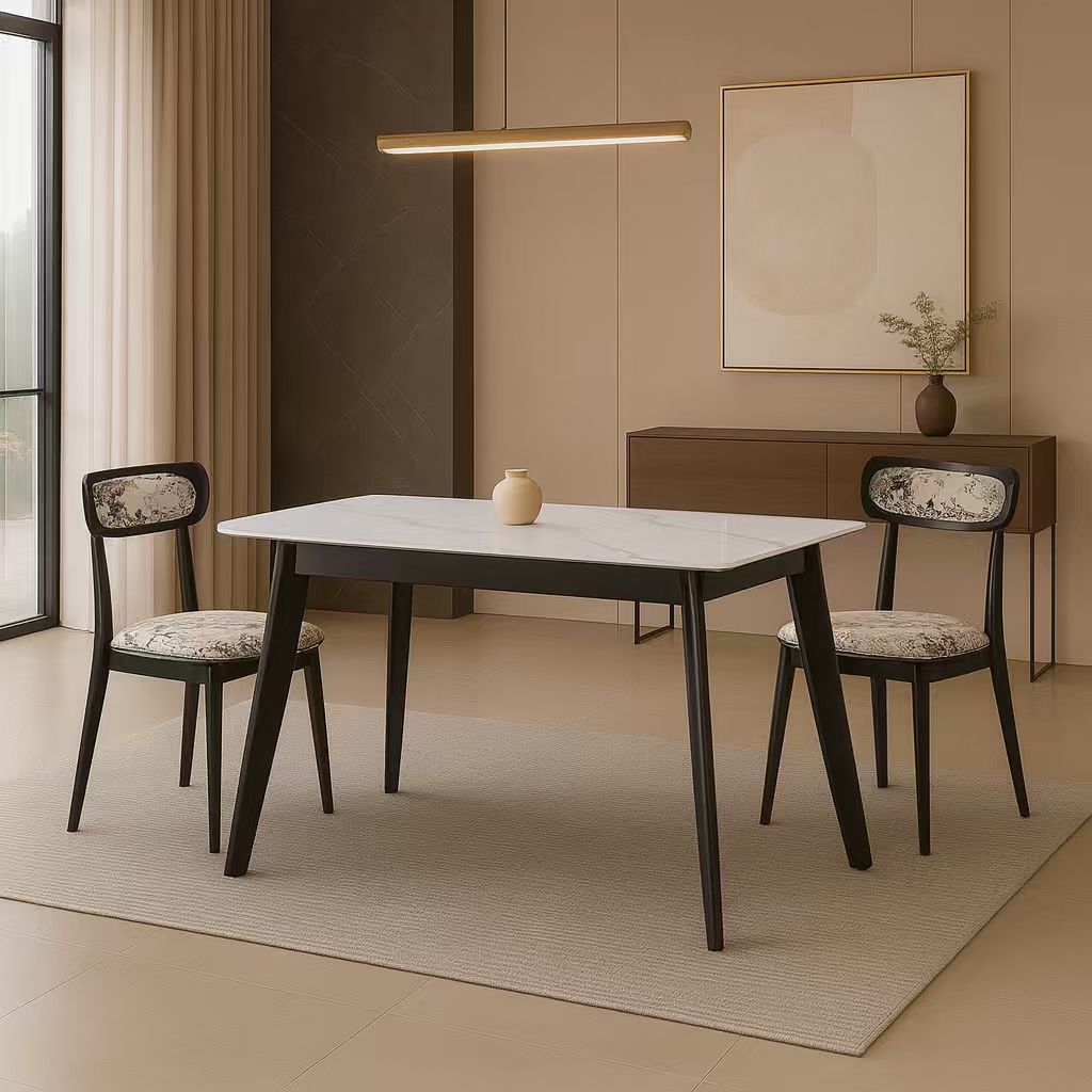 Livora One LUME　ダイニングセット　テーブル　チェア　大理石　おしゃれ　モダン　レザー