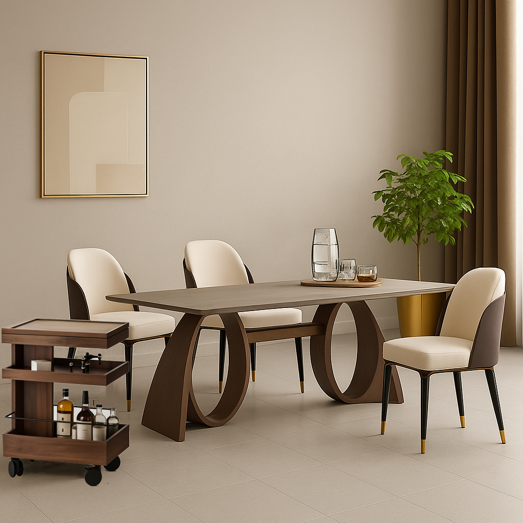 Livora One LUME　ダイニングセット　テーブル　チェア　サイドワゴン　モダン　セラミック